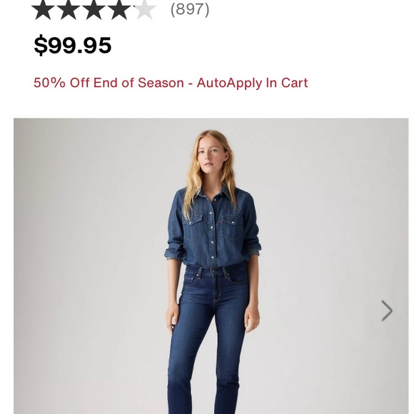 724 High Rise Straight Jeans - Picture 3 of 4